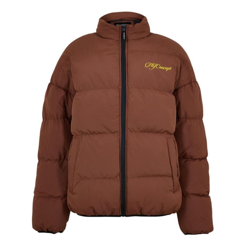 NYC Mens Heavyweight Regular Puffer Jacket / Brown